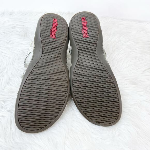 Orthaheel Vionic 9 Womens Ivory Snake Print Leather Yasmin II Gladiator Sandals - Picture 9 of 10